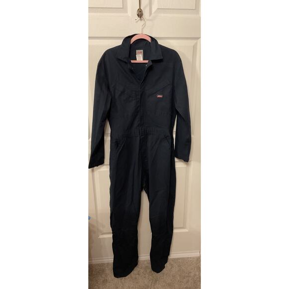 Dickies Dark Navy Wrinkle & Stain Resistant Long Sleeve Coveralls, M - Picture 5 of 12